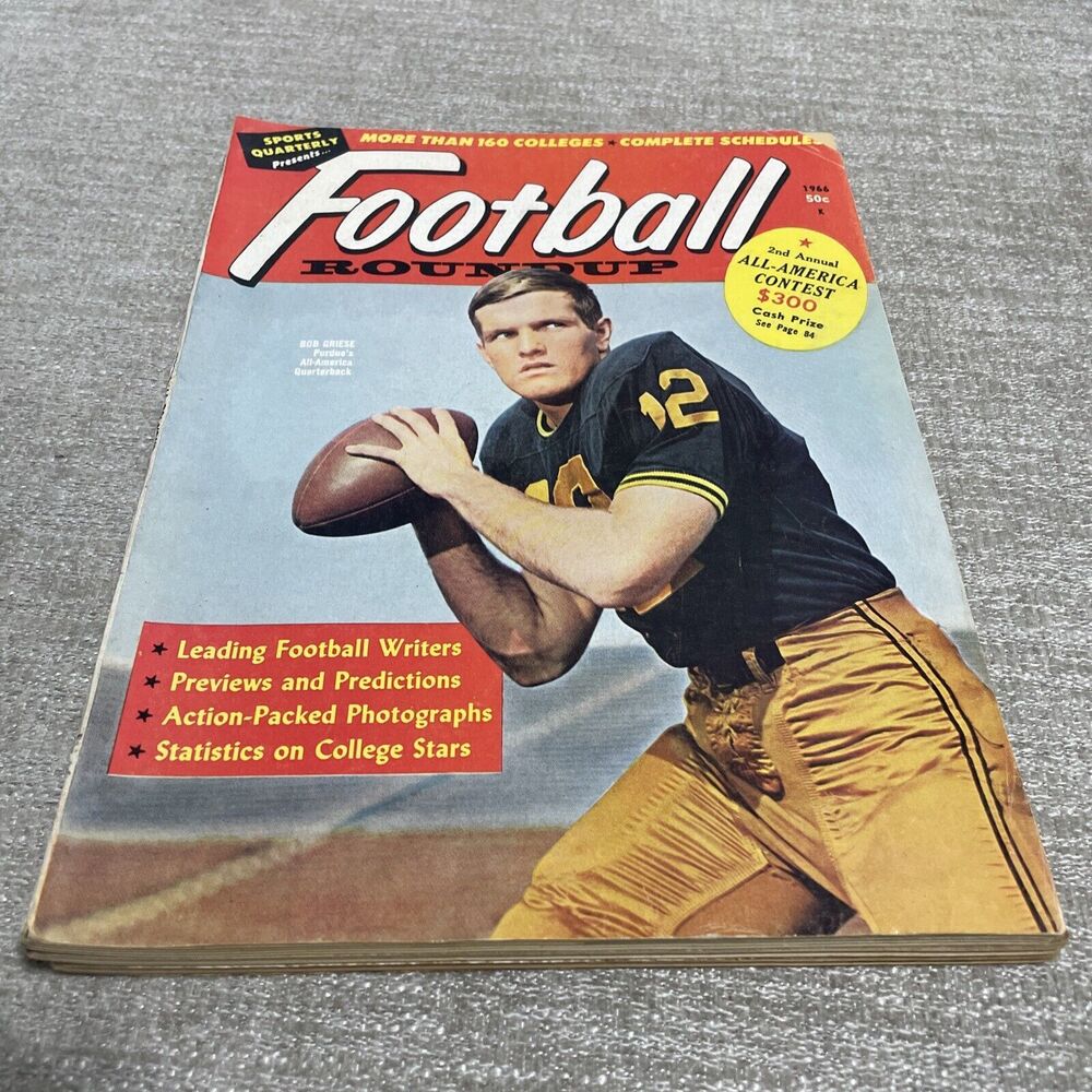 Vintage 1960s Era Football Roundup Magazine Set of 3 - Picture 5 of 6